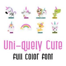 uni-quely cute full color font