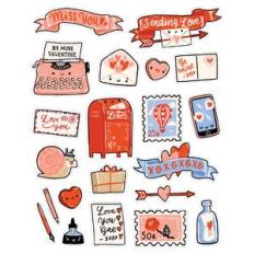valentine's day kawaii mail stickers