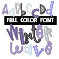 winter wave color font