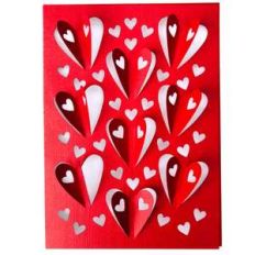 3d heart card