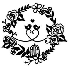 love birds wreath