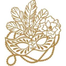 mardi gras mask with flower