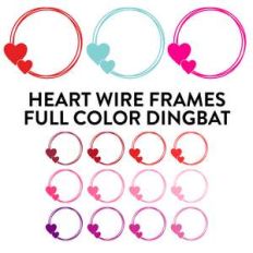 heart wire frames full color dingbat