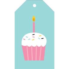 cupcake birthday tag