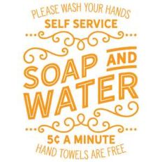 soap and water