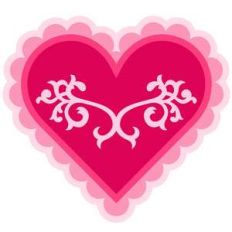 flourished layered heart