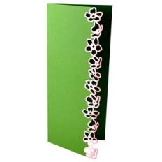 little flowers edge slimline card