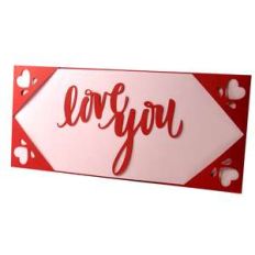 love you 3d frame slimline card