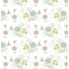 flowers and dragonflies pattern