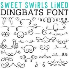 cg sweet swirl lined dingbats