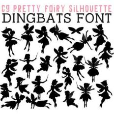 cg pretty fairy silhouette dingbats