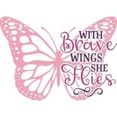 with brave wings she flies butterflies