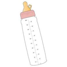 it's a girl banner piece - pink bottle