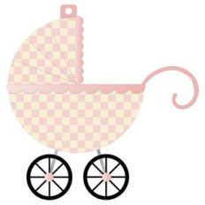 it's a girl banner piece - pink carriage