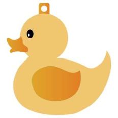 it's girl/boy - rubber duckie - banner piece