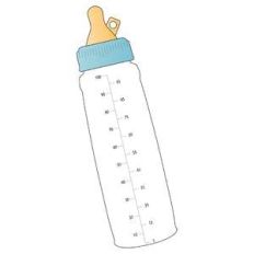 it's a boy banner piece - blue bottle