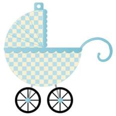 it's a boy banner piece - blue carriage