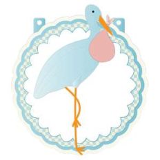 it's a boy banner piece - blue stork