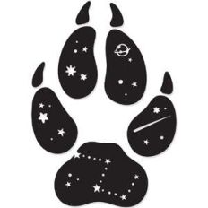 mystical wolf paw print