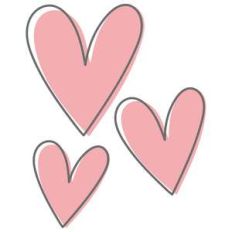 heart doodle trio