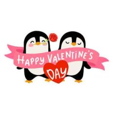happy valentine's day penguins