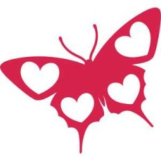 butterfly with hearts
