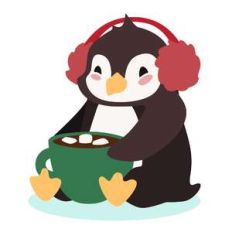 penguin with cocoa