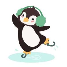 penguin on skates