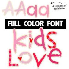 kids love color font