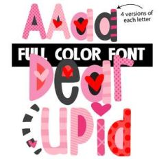 dear cupid color font