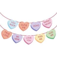 conversation hearts garland