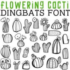 cg flowering cacti dingbats
