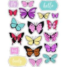 ml butterfly spring stickers