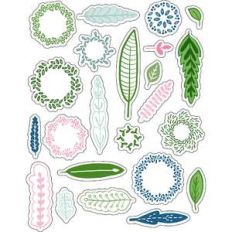 ml spring leafy patterns stickers