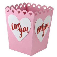 love you valentine popcorn treat box