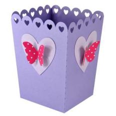 butterfly heart valentine popcorn treat box
