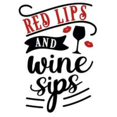 red lips and wine sips
