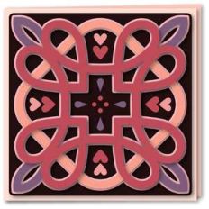 hearts celtic flourish card