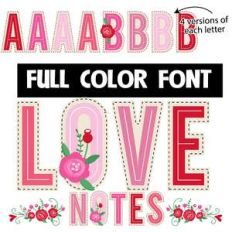 love notes color font