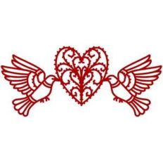 flying doves heart