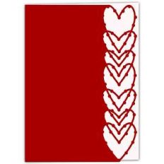 overlapping hearts lace edged card