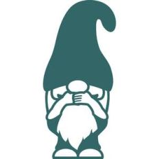 gnome covering his mouth