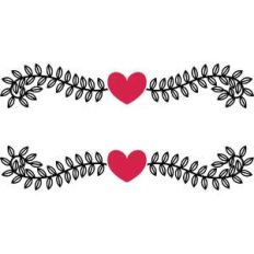 heart and leaves borders