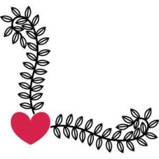 heart and leaves corner
