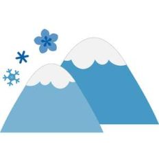 mountains and snowflakes
