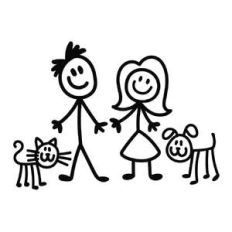 stick family parents and pets