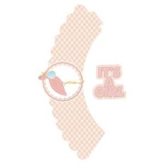 pink cupcake wrapper and topper - baby party accessories