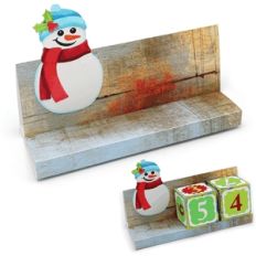 advent calendar block stand snowman