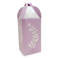 lit up lantern with candle opening