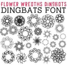 cg flower wreaths dingbats